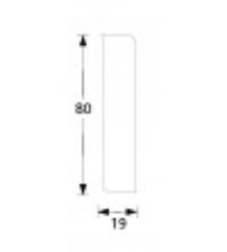 Billede af Fodliste CUBU flx 80x19mm hvid